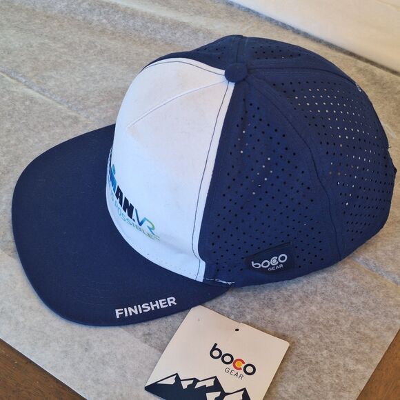 IRONMAN VR FINISHER RUNNING TRUCKER WHITE and BLUE - Picture 4 of 13